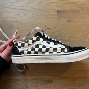 GENTLY USED Women’s size 9.5 checkered low top vans